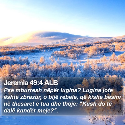 Jeremia 49:4 ALB Bible Verse Image