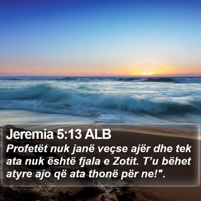 Jeremia 5:13 ALB Bible Verse Image
