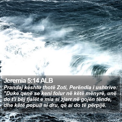 Jeremia 5:14 ALB Bible Verse Image