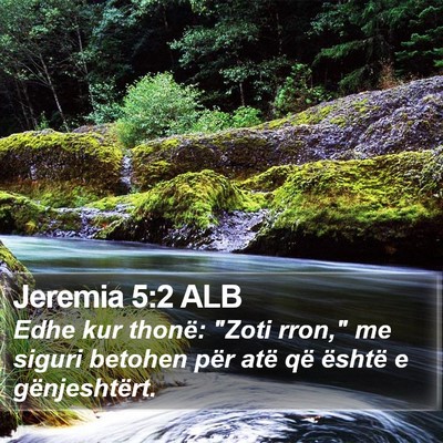 Jeremia 5:2 ALB Bible Verse Image