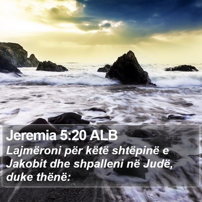 Jeremia 5:20 ALB Bible Verse Image