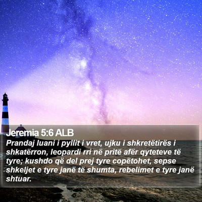 Jeremia 5:6 ALB Bible Verse Image