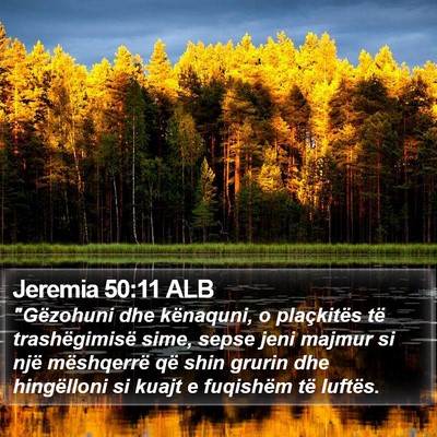 Jeremia 50:11 ALB Bible Verse Image