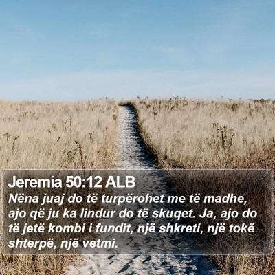 Jeremia 50:12 ALB Bible Verse Image