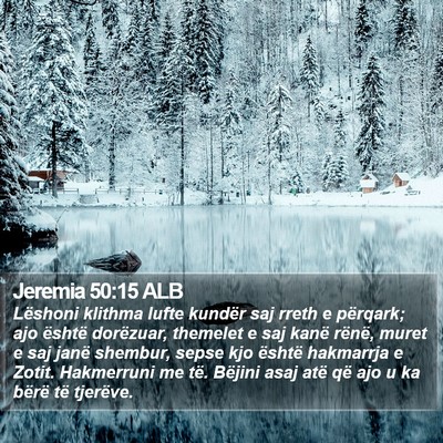 Jeremia 50:15 ALB Bible Verse Image