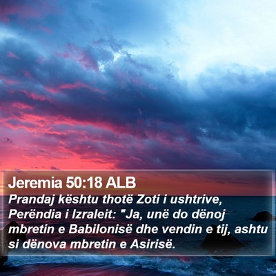Jeremia 50:18 ALB Bible Verse Image
