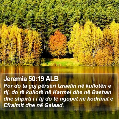 Jeremia 50:19 ALB Bible Verse Image