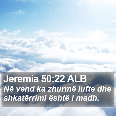 Jeremia 50:22 ALB Bible Verse Image