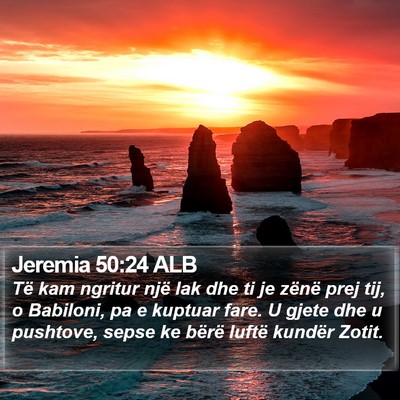 Jeremia 50:24 ALB Bible Verse Image