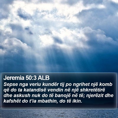 Jeremia 50:3 ALB Bible Verse Image