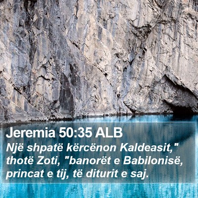 Jeremia 50:35 ALB Bible Verse Image
