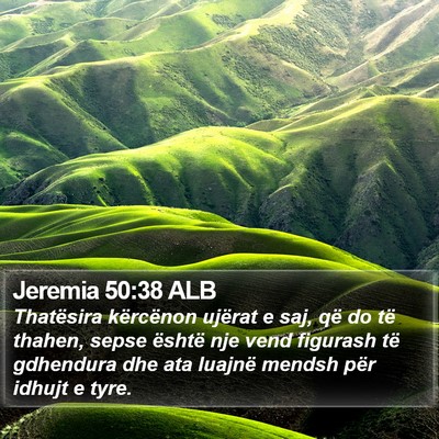 Jeremia 50:38 ALB Bible Verse Image