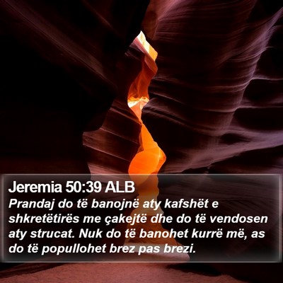 Jeremia 50:39 ALB Bible Verse Image