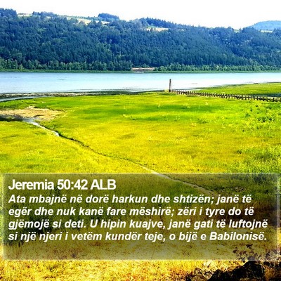 Jeremia 50:42 ALB Bible Verse Image