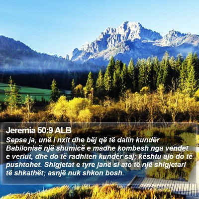 Jeremia 50:9 ALB Bible Verse Image