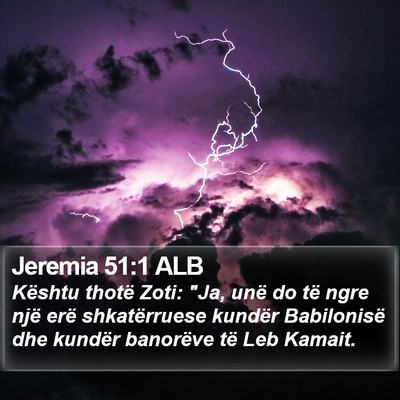 Jeremia 51:1 ALB Bible Verse Image