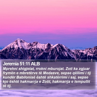 Jeremia 51:11 ALB Bible Verse Image
