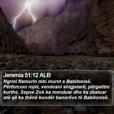 Jeremia 51:12 ALB Bible Verse Image