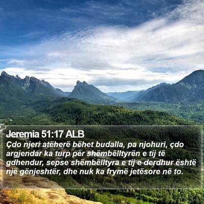 Jeremia 51:17 ALB Bible Verse Image