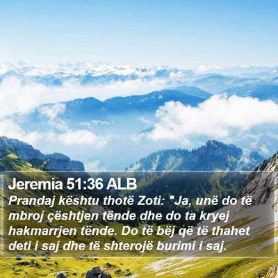 Jeremia 51:36 ALB Bible Verse Image