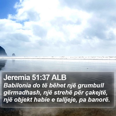 Jeremia 51:37 ALB Bible Verse Image