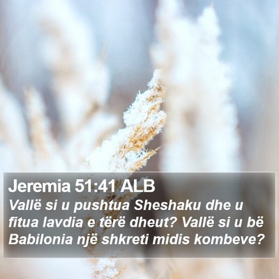 Jeremia 51:41 ALB Bible Verse Image