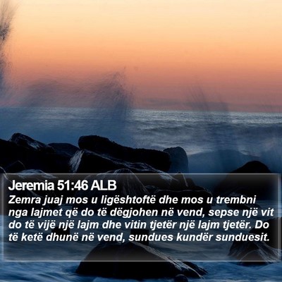 Jeremia 51:46 ALB Bible Verse Image