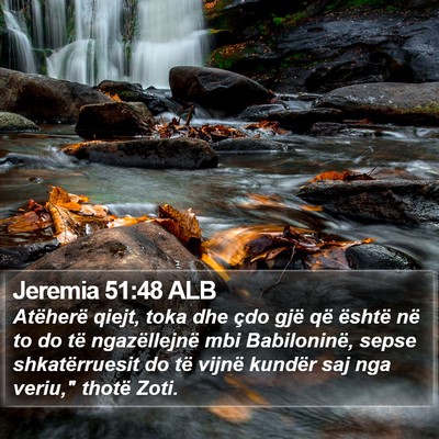 Jeremia 51:48 ALB Bible Verse Image