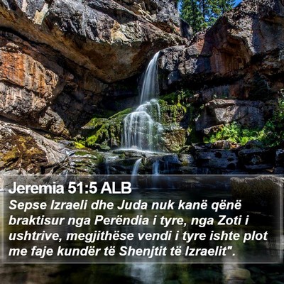 Jeremia 51:5 ALB Bible Verse Image