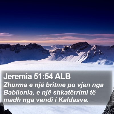Jeremia 51:54 ALB Bible Verse Image