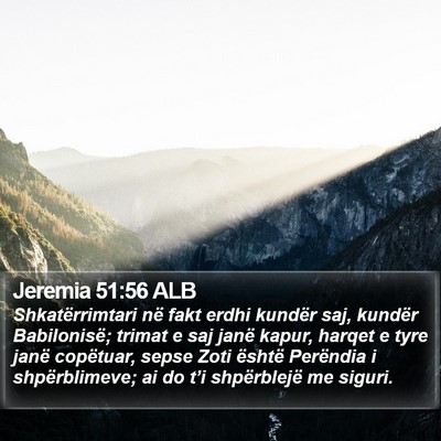Jeremia 51:56 ALB Bible Verse Image