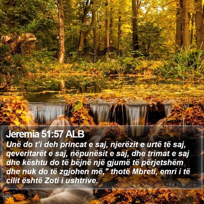 Jeremia 51:57 ALB Bible Verse Image