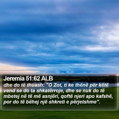 Jeremia 51:62 ALB Bible Verse Image