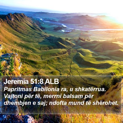 Jeremia 51:8 ALB Bible Verse Image
