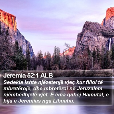 Jeremia 52:1 ALB Bible Verse Image