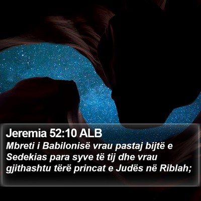 Jeremia 52:10 ALB Bible Verse Image