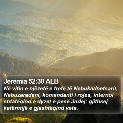 Jeremia 52:30 ALB Bible Verse Image