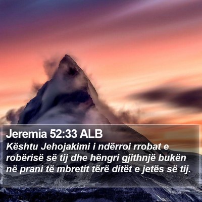 Jeremia 52:33 ALB Bible Verse Image