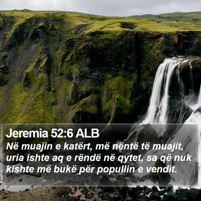 Jeremia 52:6 ALB Bible Verse Image