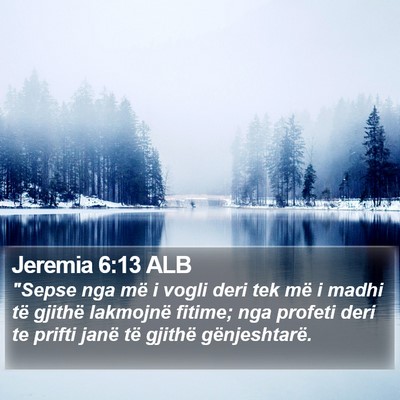 Jeremia 6:13 ALB Bible Verse Image