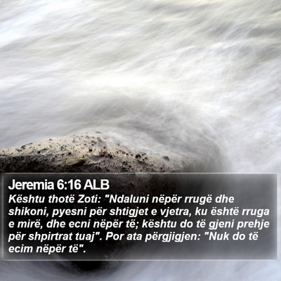 Jeremia 6:16 ALB Bible Verse Image