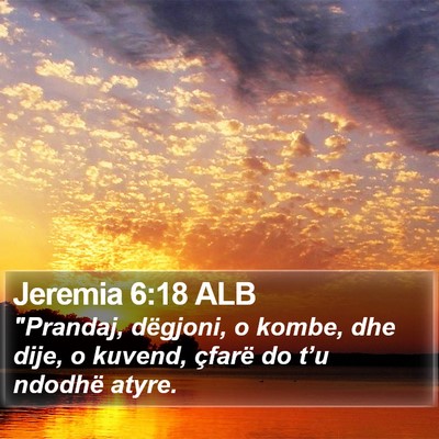 Jeremia 6:18 ALB Bible Verse Image