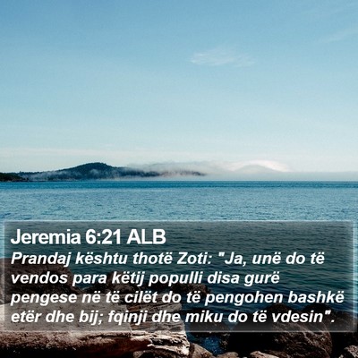 Jeremia 6:21 ALB Bible Verse Image