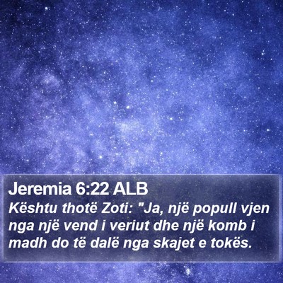 Jeremia 6:22 ALB Bible Verse Image