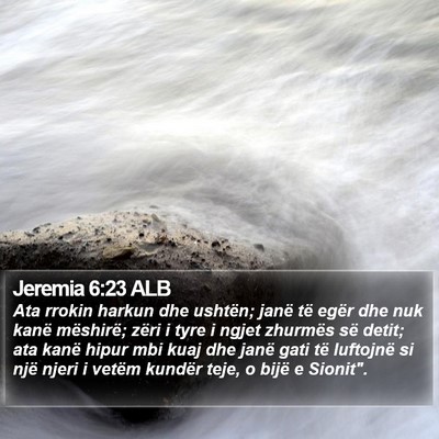 Jeremia 6:23 ALB Bible Verse Image