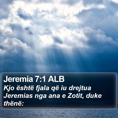 Jeremia 7:1 ALB Bible Verse Image