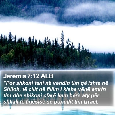Jeremia 7:12 ALB Bible Verse Image