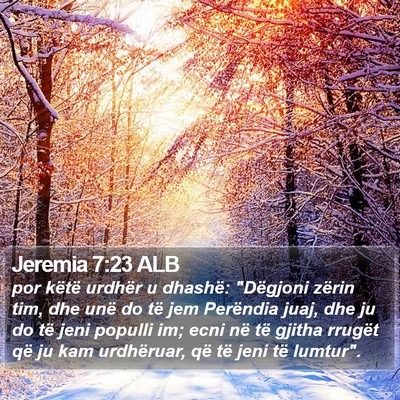Jeremia 7:23 ALB Bible Verse Image