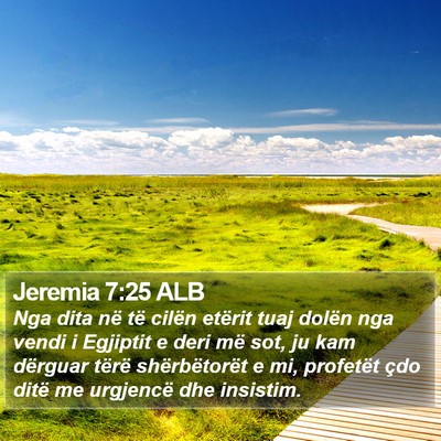 Jeremia 7:25 ALB Bible Verse Image