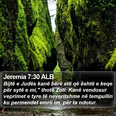 Jeremia 7:30 ALB Bible Verse Image